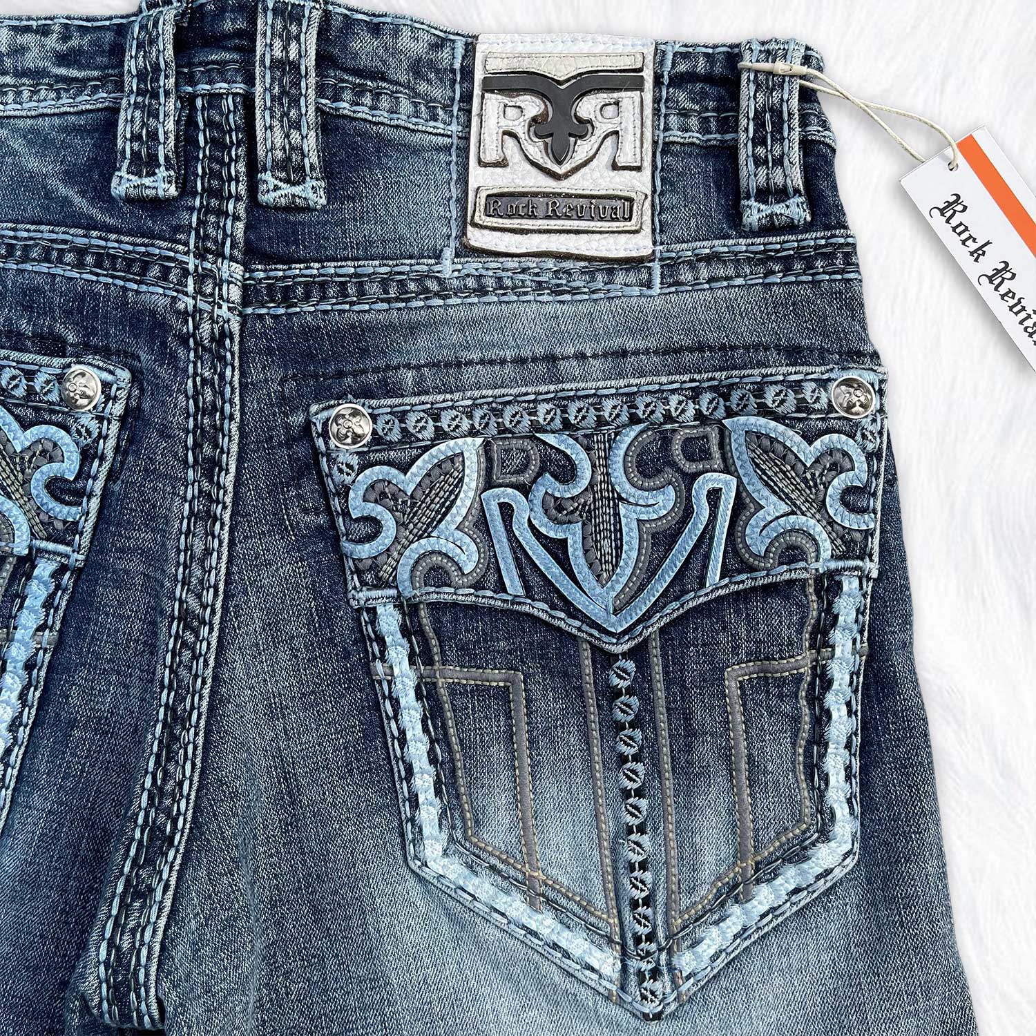 jeans for men – dark blue distressed denim – tribal embroidered studded back pocket – straight leg motorcycle jeans – western streetwear denim pants r10 jeans for men – dark blue distressed denim – tribal embroidered studded back pocket – straight leg motorcycle jeans – western streetwear denim pants r10