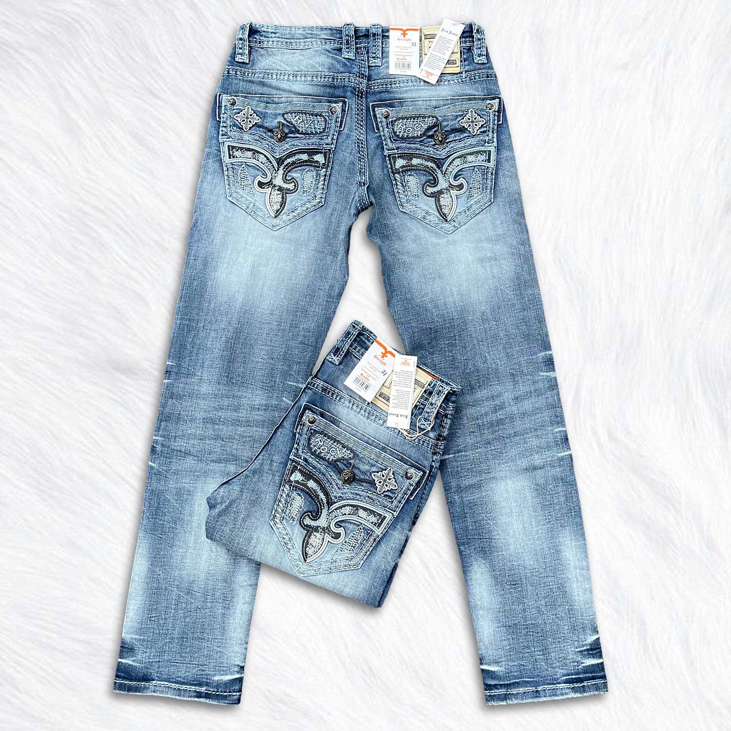 jeans for men – distressed blue denim – embroidered back pocket straight leg jeans – motorcycle riding pants – western streetwear denim r04 jeans for men – distressed blue denim – embroidered back pocket straight leg jeans – motorcycle riding pants – western streetwear denim r04