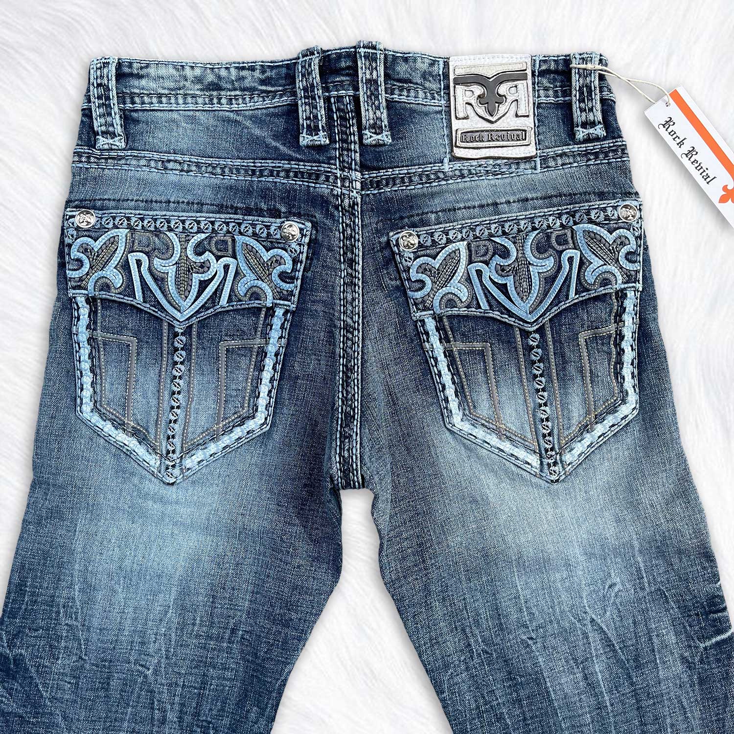 jeans for men – dark blue distressed denim – tribal embroidered studded back pocket – straight leg motorcycle jeans – western streetwear denim pants r10 jeans for men – dark blue distressed denim – tribal embroidered studded back pocket – straight leg motorcycle jeans – western streetwear denim pants r10