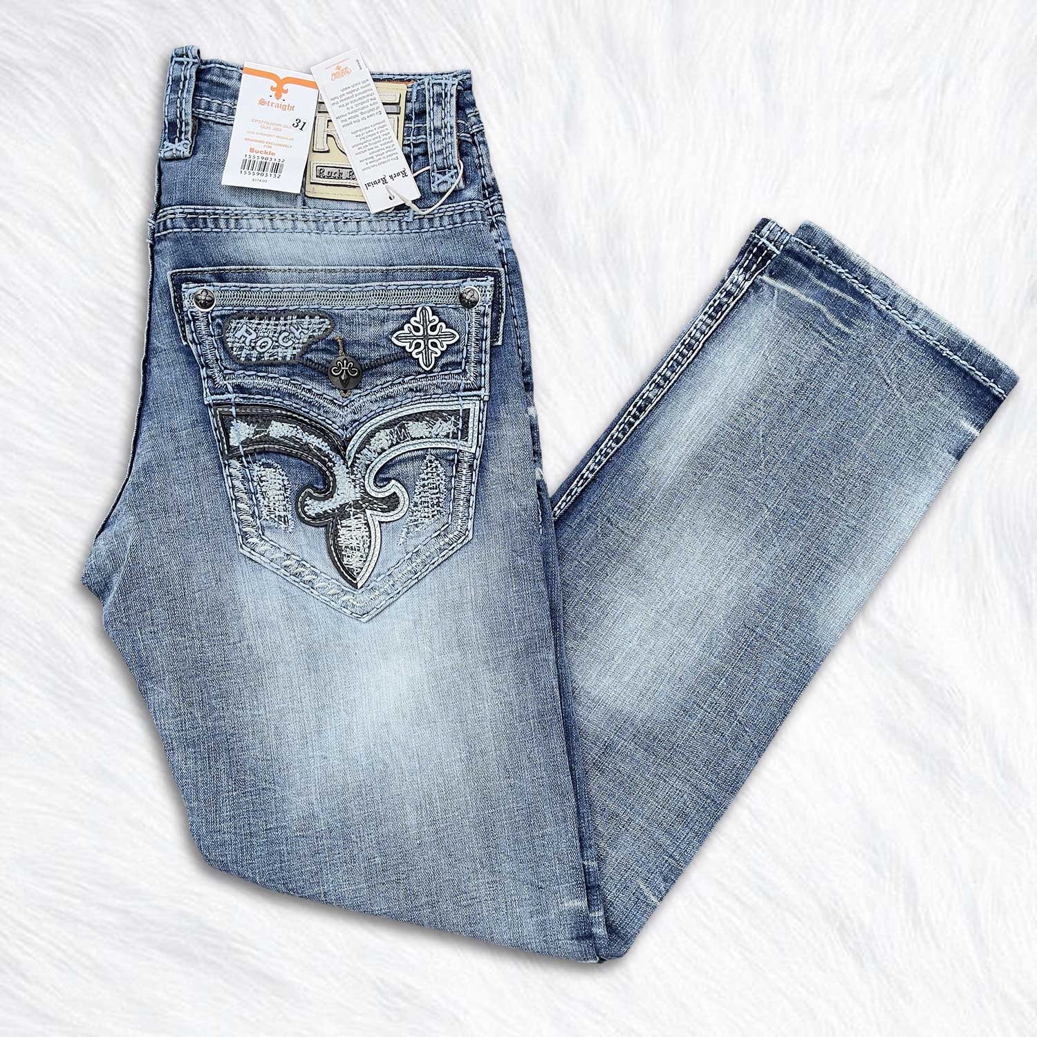 jeans for men – distressed blue denim – embroidered back pocket straight leg jeans – motorcycle riding pants – western streetwear denim r04 jeans for men – distressed blue denim – embroidered back pocket straight leg jeans – motorcycle riding pants – western streetwear denim r04